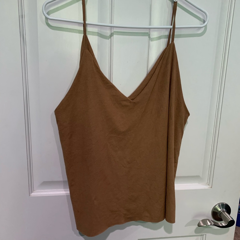 Large suede flowy tank top